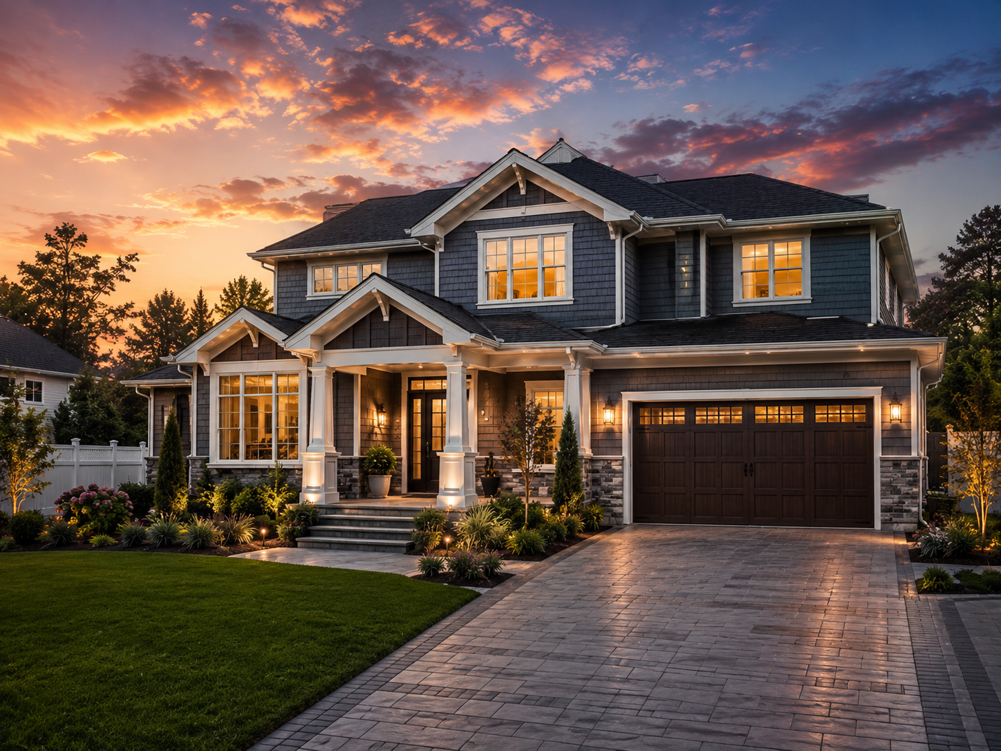 Modern home exterior on Long Island